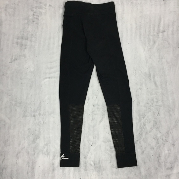 PINK Victorias Secret Leggings Mesh Calf Black - Picture 3 of 13